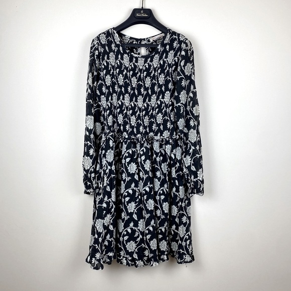 Banjanan Dresses & Skirts - Banjanan Irma Floral Long Sleeve Smocked Dress